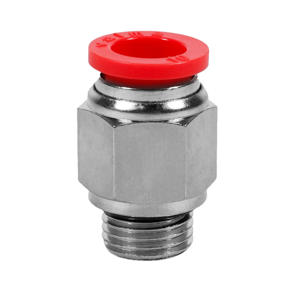 QP-AD-06-G38 Фитинг прямой, 6мм x G 3/8 (наруж.резьба)