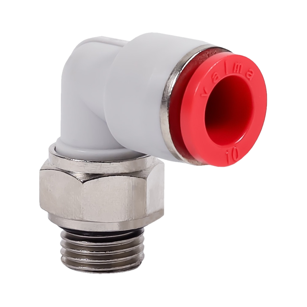 QP-AL-06-G14 Фитинг угловой, 6мм x G 1/4 (наруж.резьба)