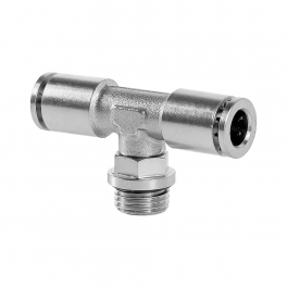 QM-AT-08-G18 Фитинг тройник T-образный, 8мм x 8мм x G 1/8 (наруж.резьба)